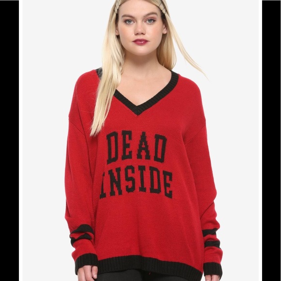 Hot Topic Sweaters - 🍃🌹 Dead Inside - by Hot Topic Pullover Sweater